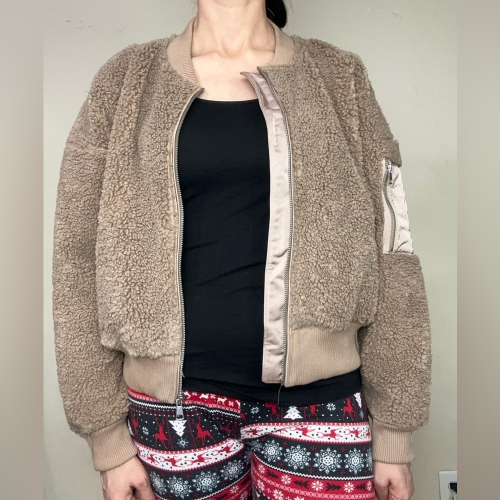 Nwt Abercrombie & Fitch Jacket Sherpa Faux Fur - image 3